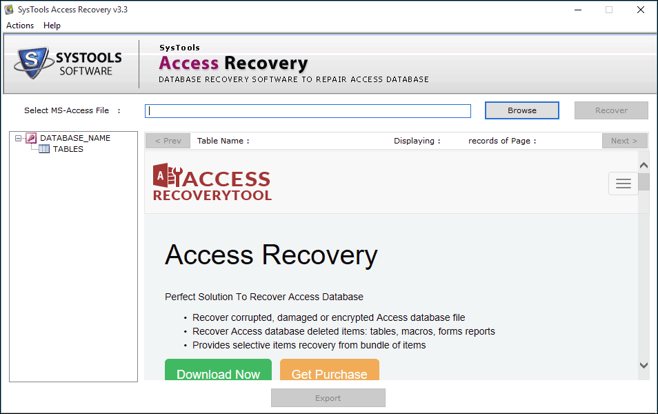 mdb database recovery software