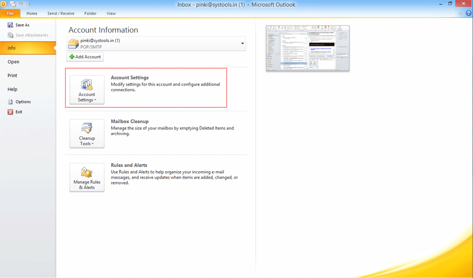 add existing pst file to outlook