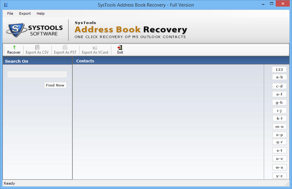 SysTools Address Book Recovery Tool
