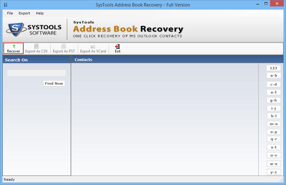Select recover option 