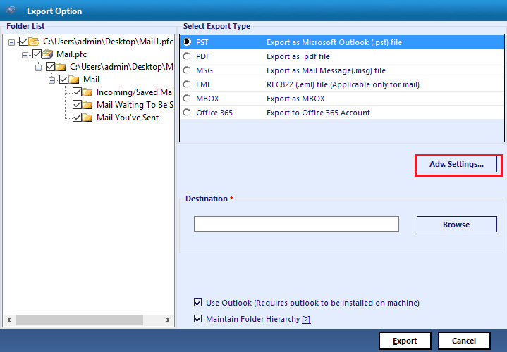 AOL PFC Converter Convert AOL Emails In PFC Format To Outlook PST