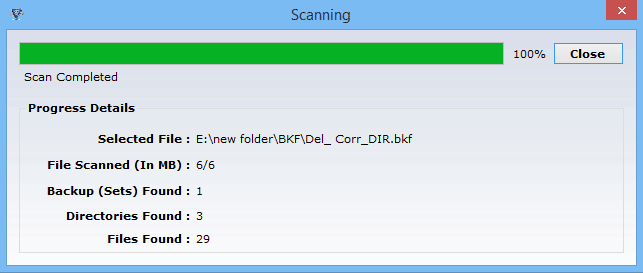 bkf file repair software