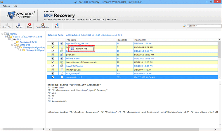 repair windows backup file