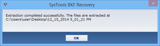 completion message of bkf repair