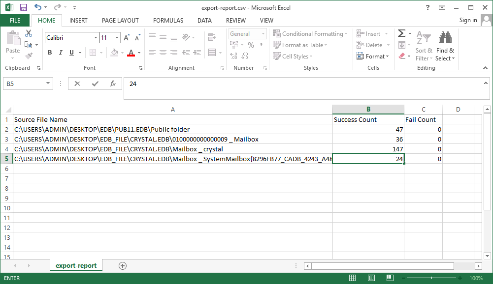 save report