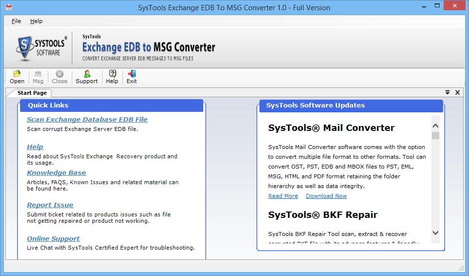 Install Exchange to MSG Converter