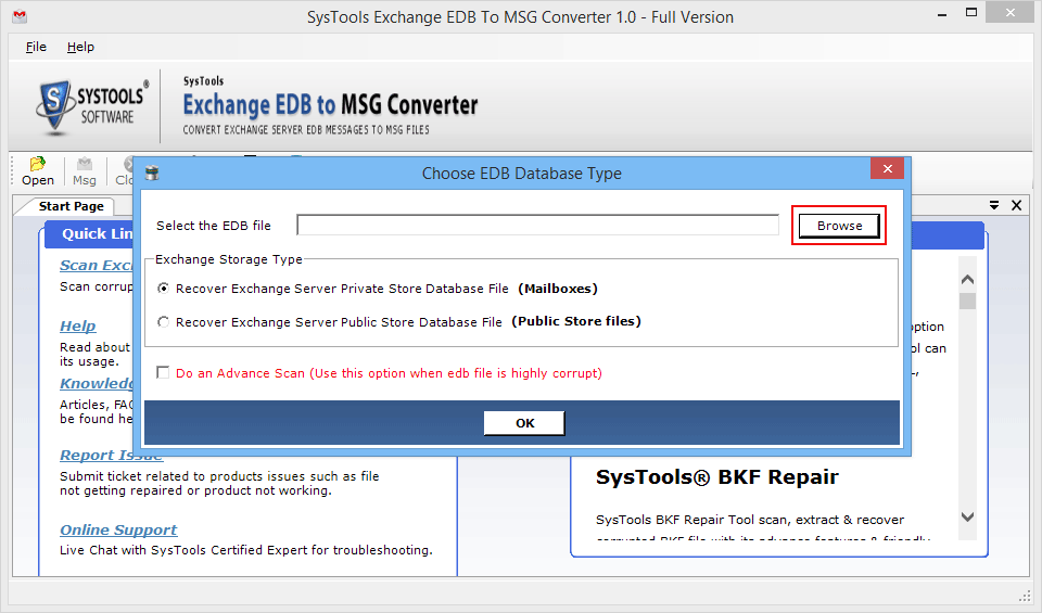 Exchange storage types