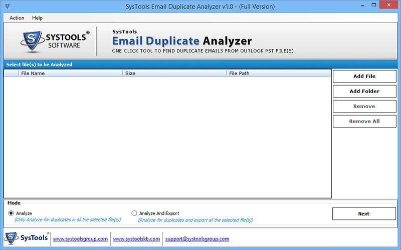 Run the Email Duplicate checker Tool