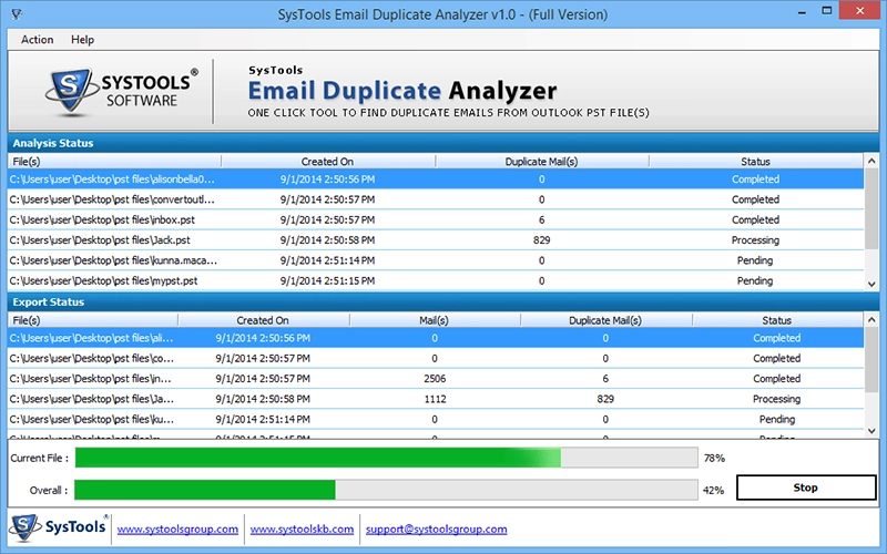 email duplicate finder