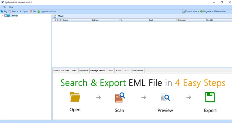 view & read EMl file data