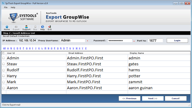 groupwise to pst exporter