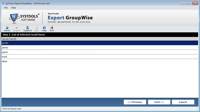 click on next button