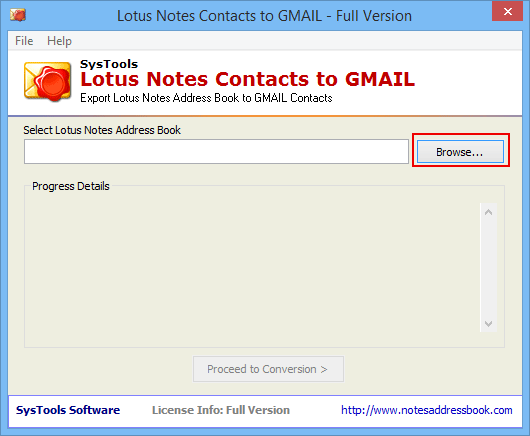 Click on browse option