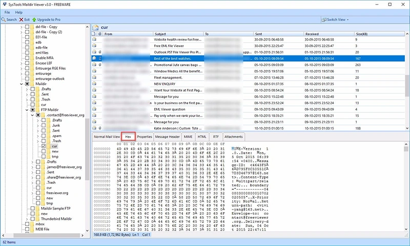 location to save maildir file format