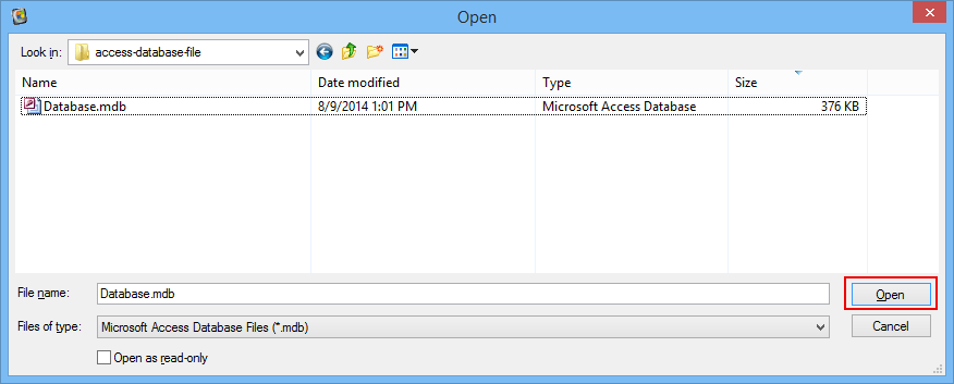transfer mdb to excel