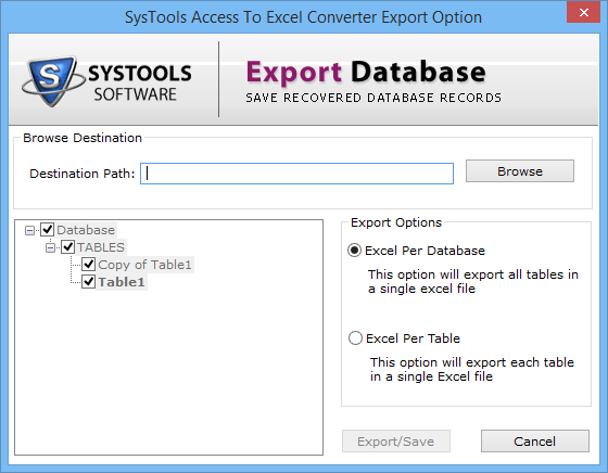 export MDB file to excel