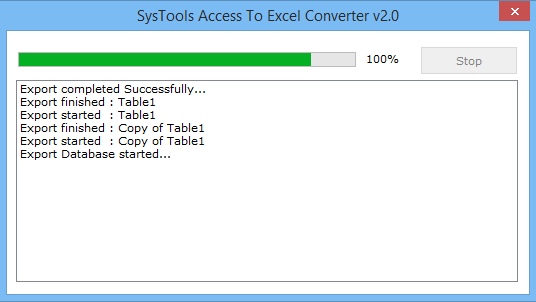 open access database in excel 

