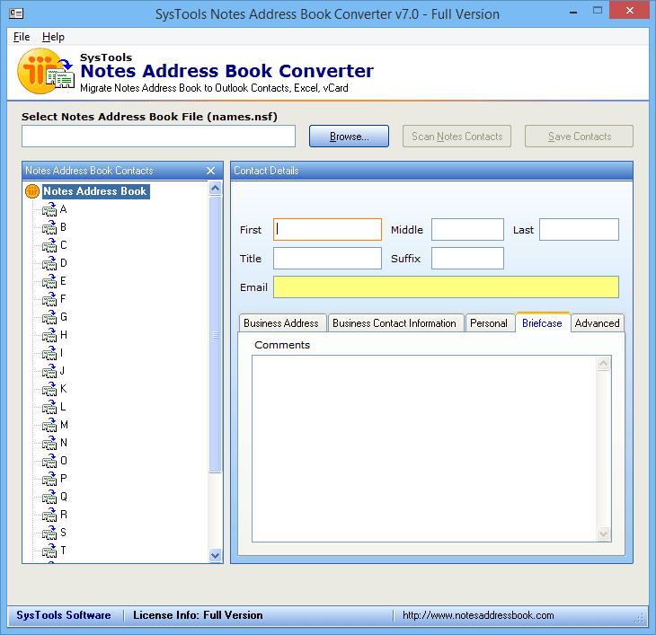 Lotus Notes Contacts convertion steps