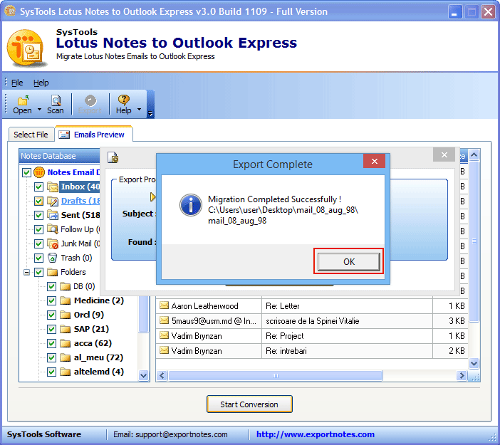 IBM Lotus notes to eml conversion