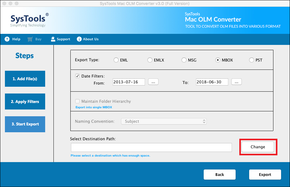 convert olm emails to mbox