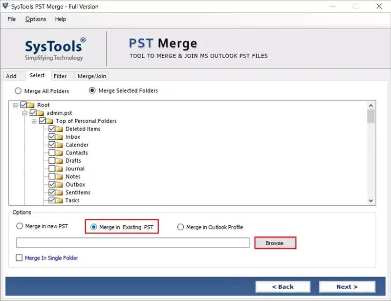 merge multiple pst files