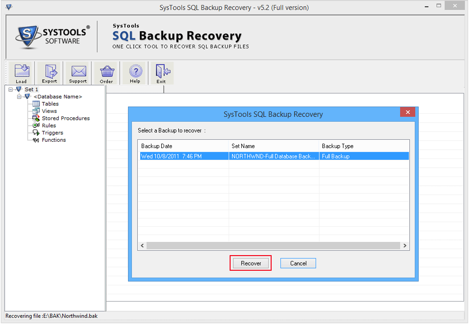 SQL Backup Restore Software to Repair & Recover SQL Backup Files Data