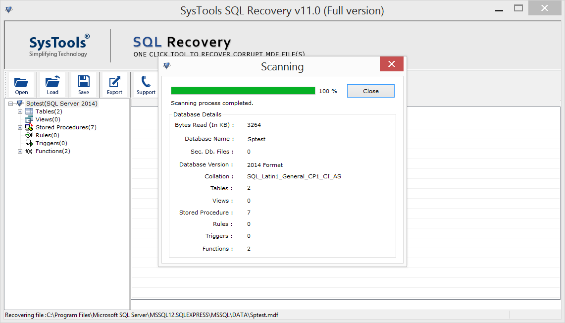 view scanning report