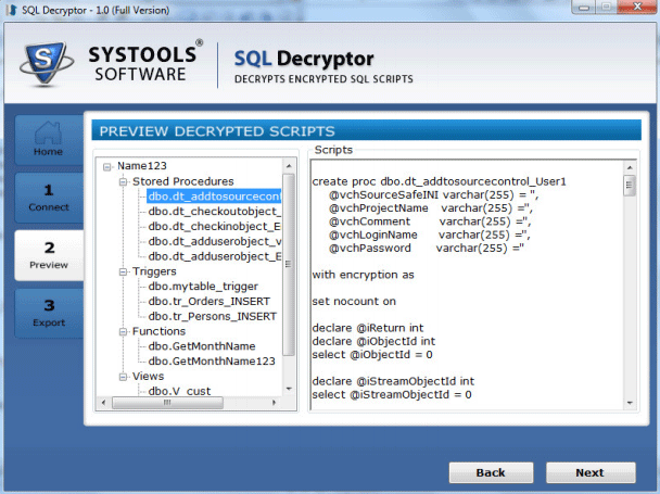 SQL Database Decrypt