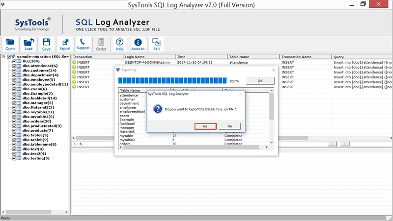 preview sql data detail