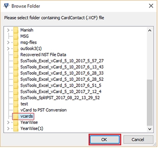 convert multiple VCF files to PST