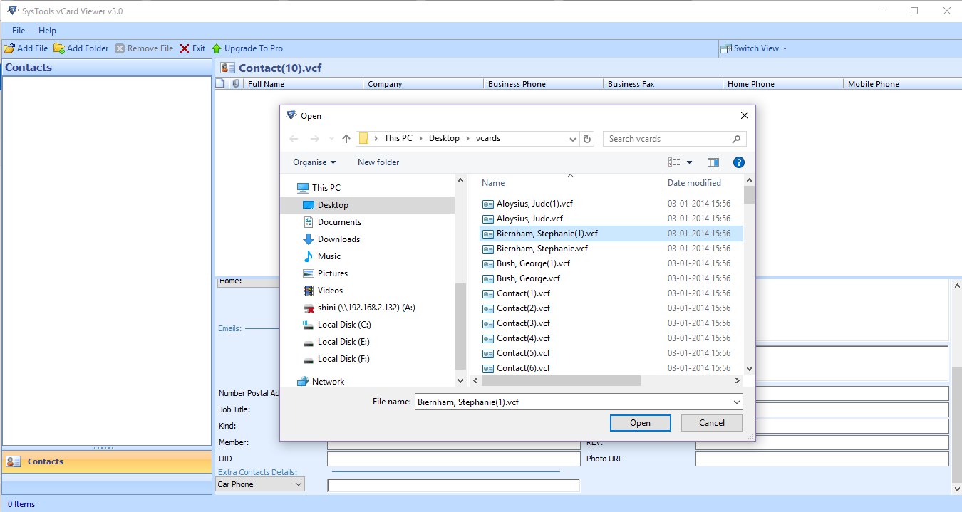 vcard software windows