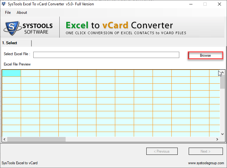 Excel XLS/XLSX to vCArd