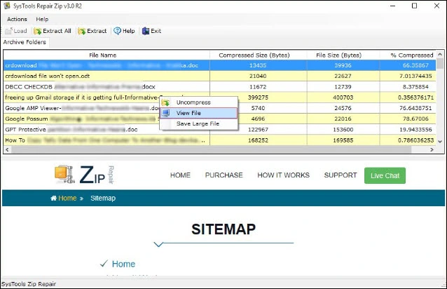 repair .zip file