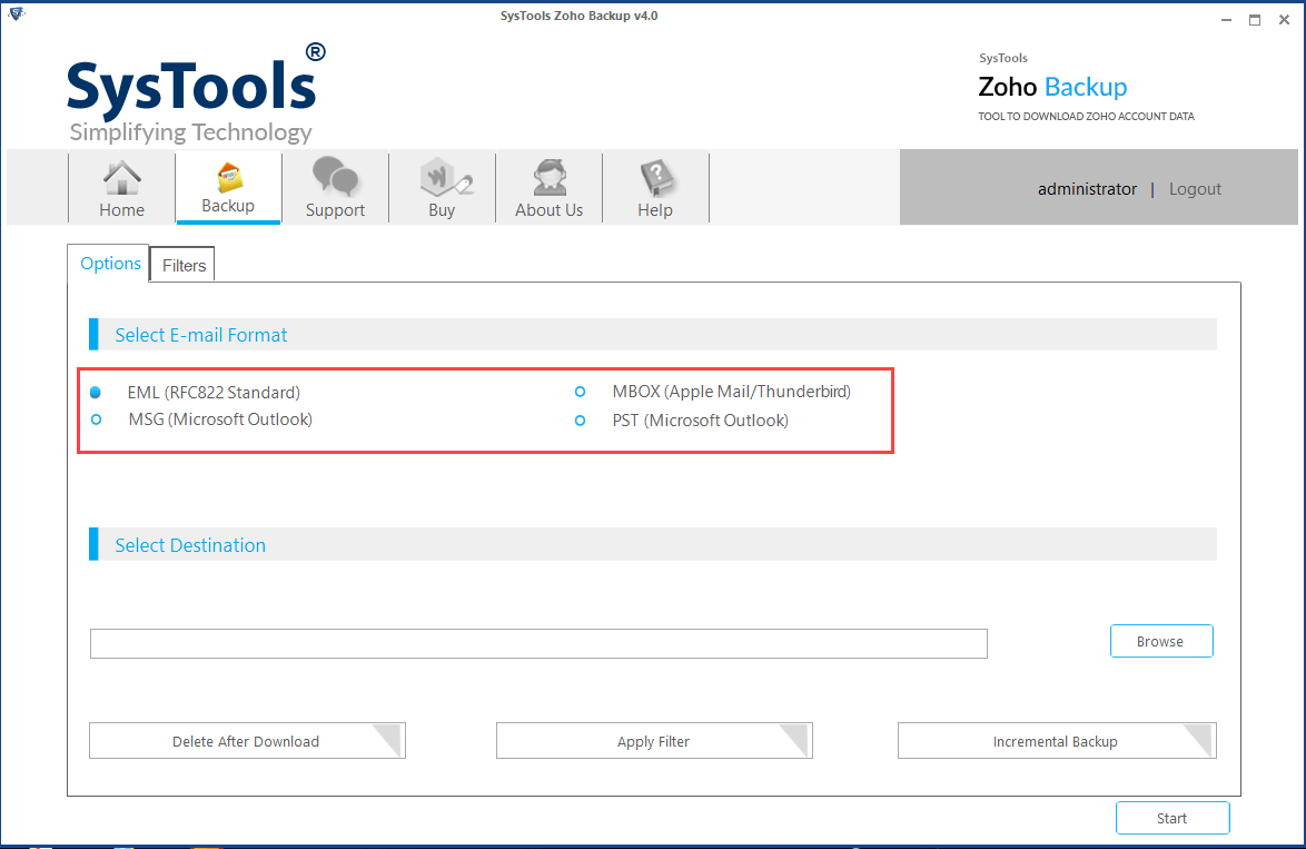 zoho mail to outlook