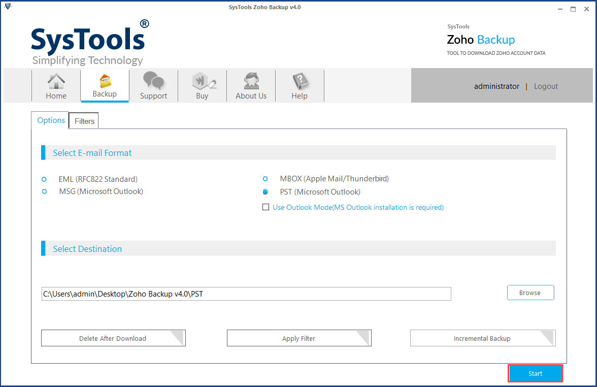 import zoho mail to outlook